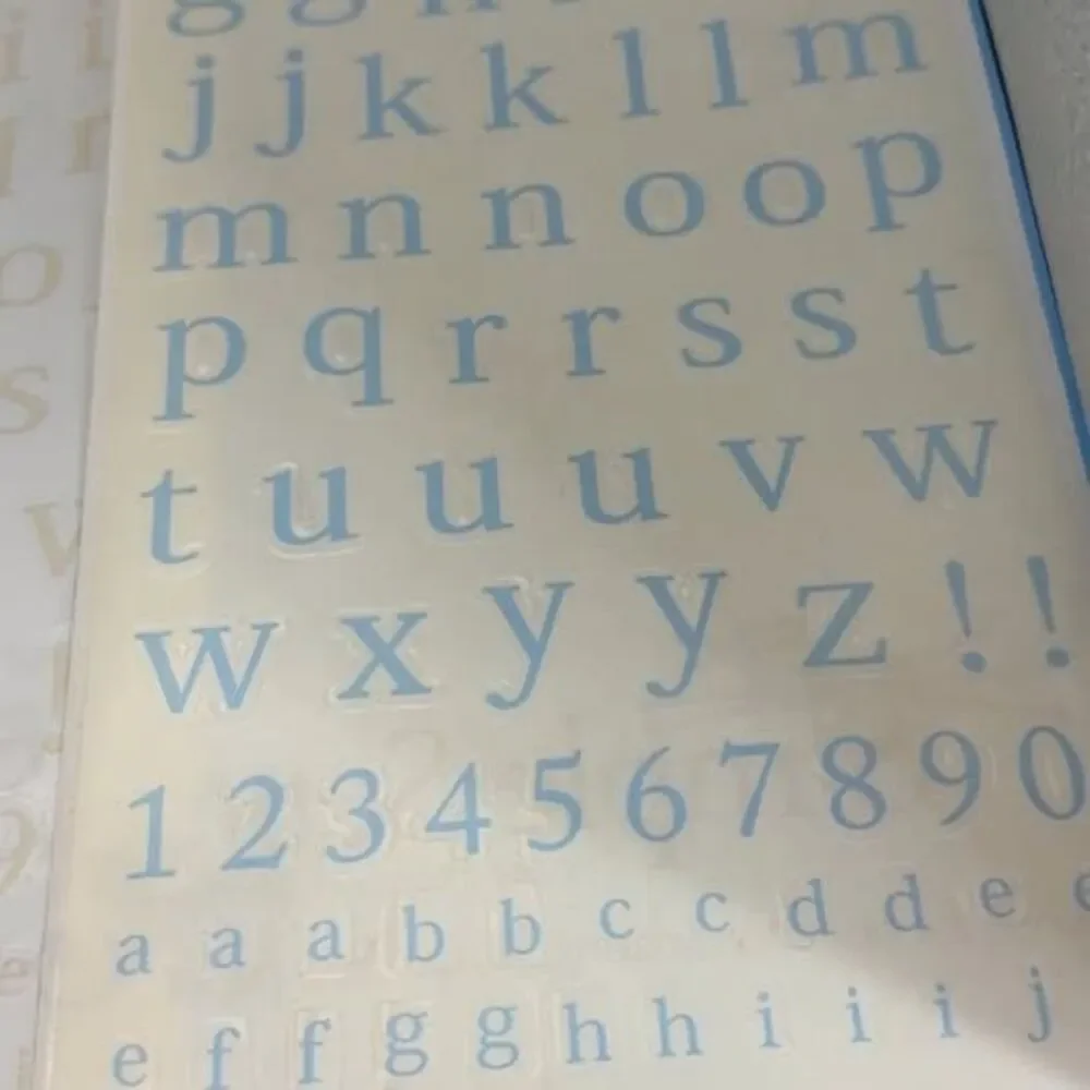 Vintage Alphabet Number Stickers